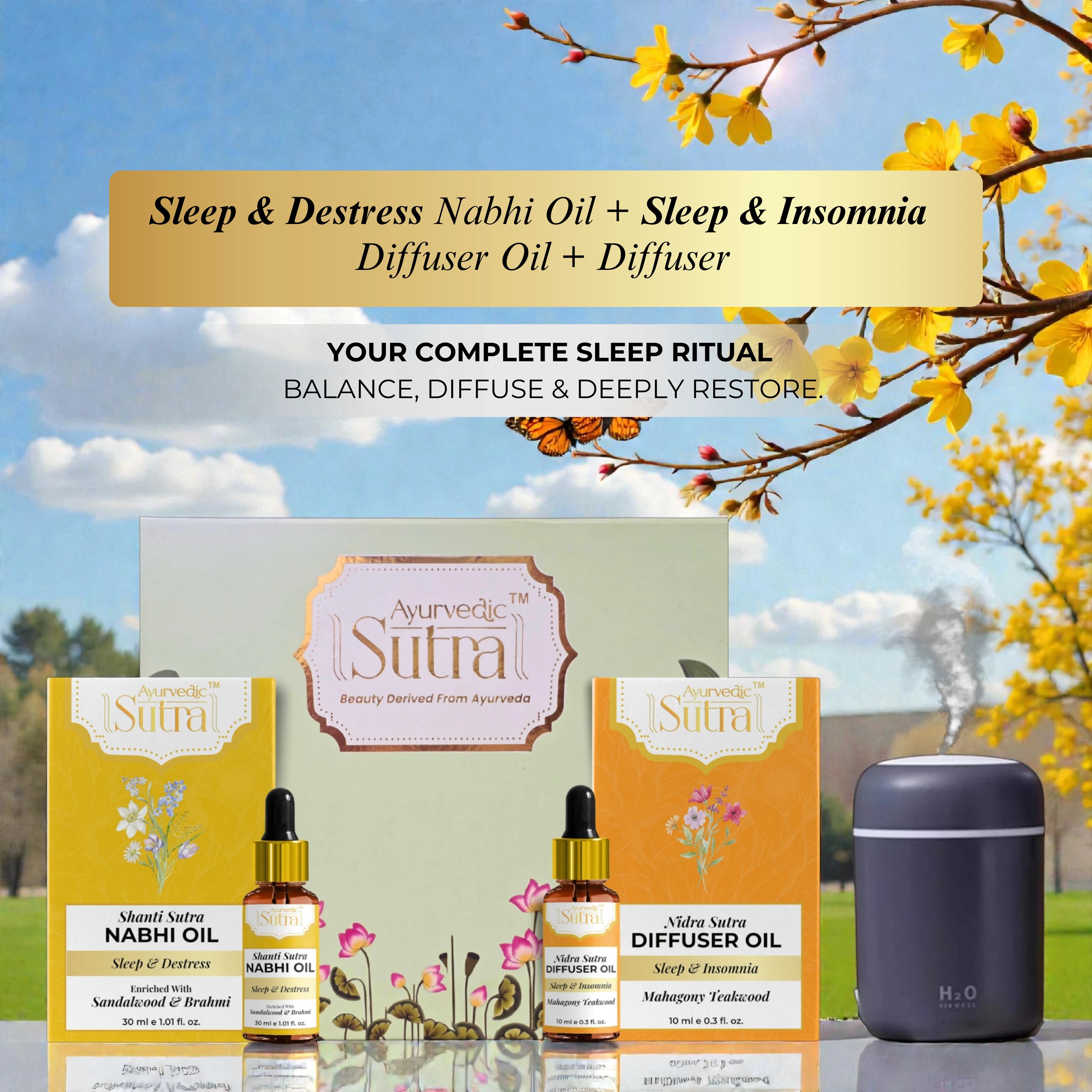 Ultimate Deep Sleep Ritual Kit – Shanti + Nidra + Diffuser – Ayurvedic ...
