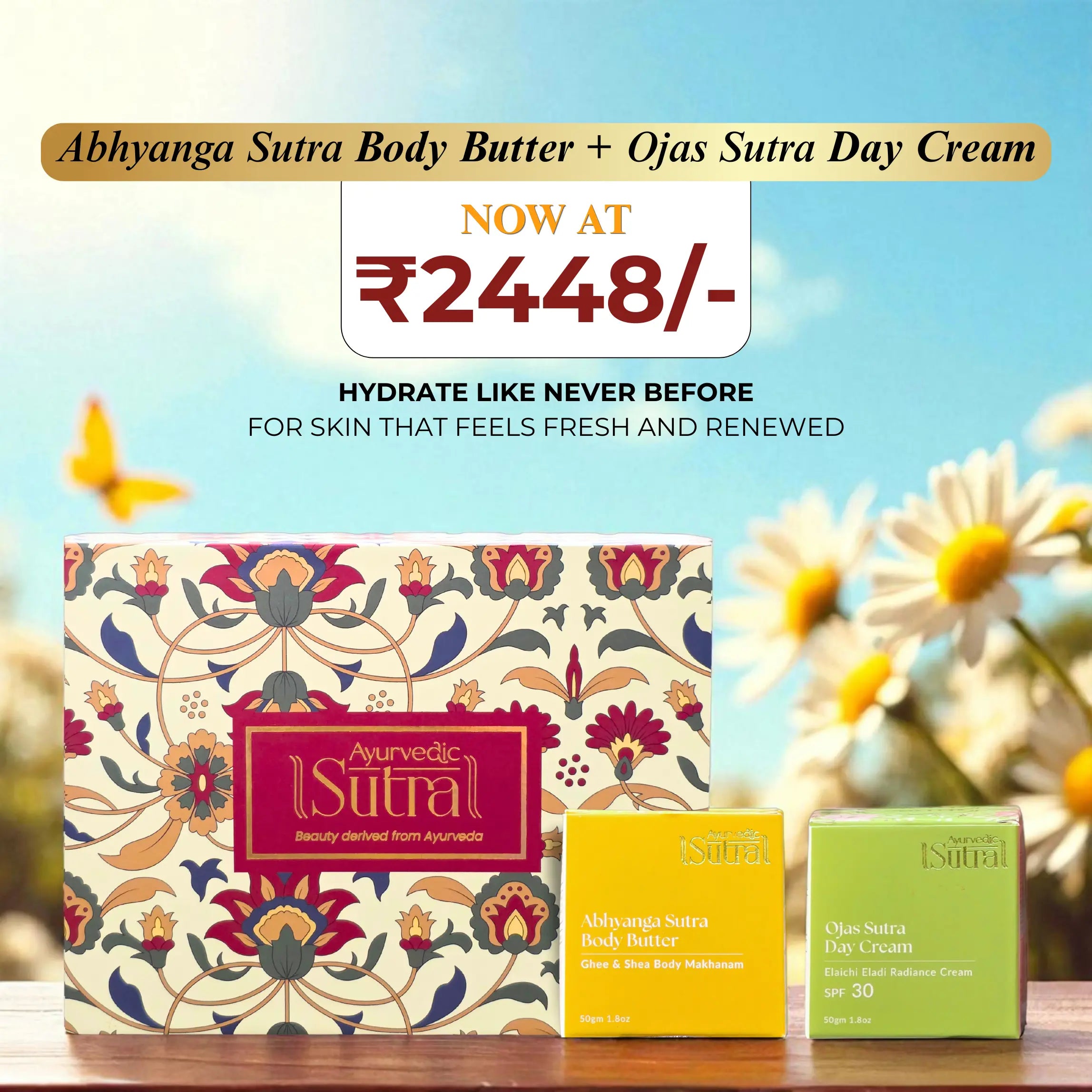 "Best herbal body butter and day cream combo for radiant, nourished, and soft skin"