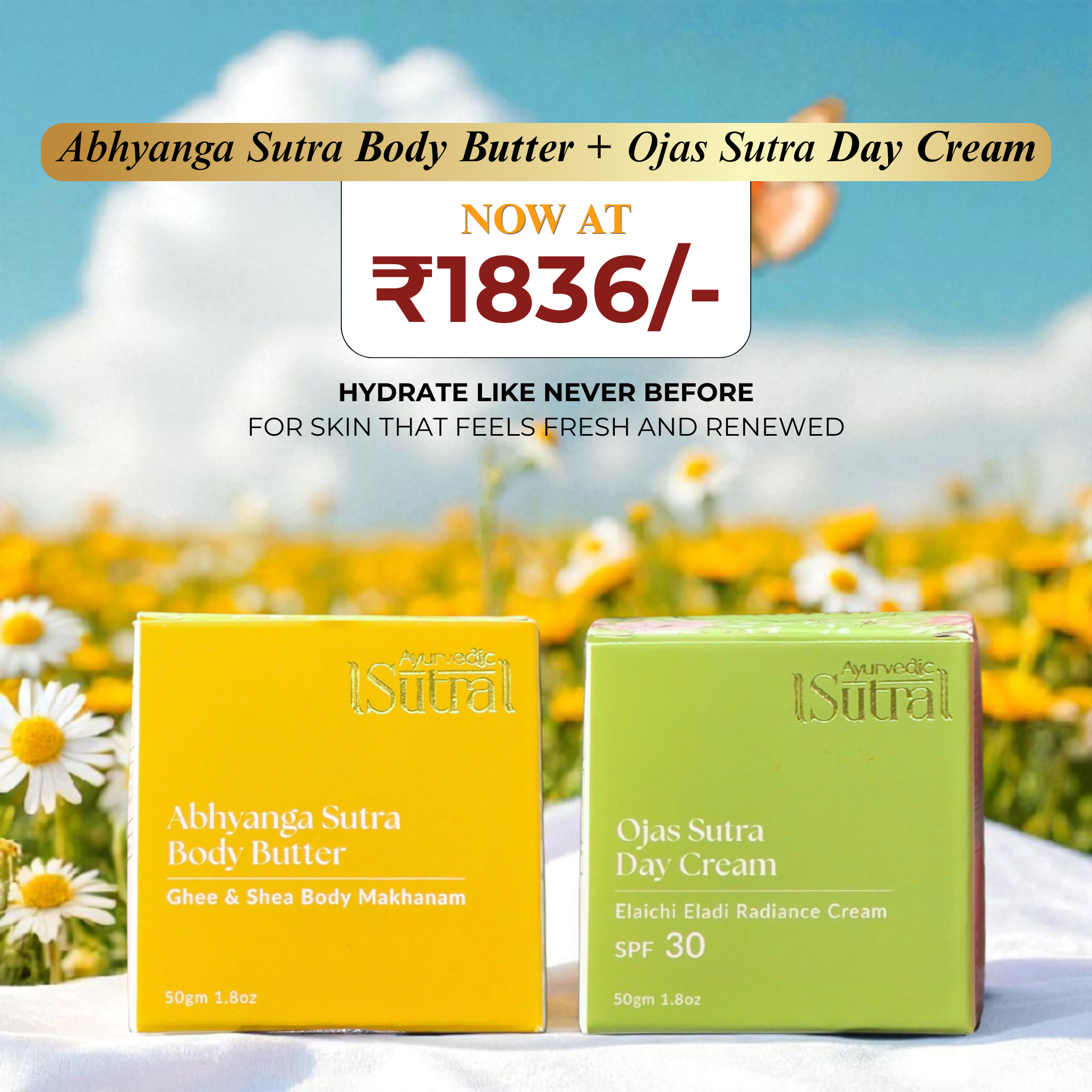 Ayurvedic Sutra nourishing body butter & day cream for hydrated skin