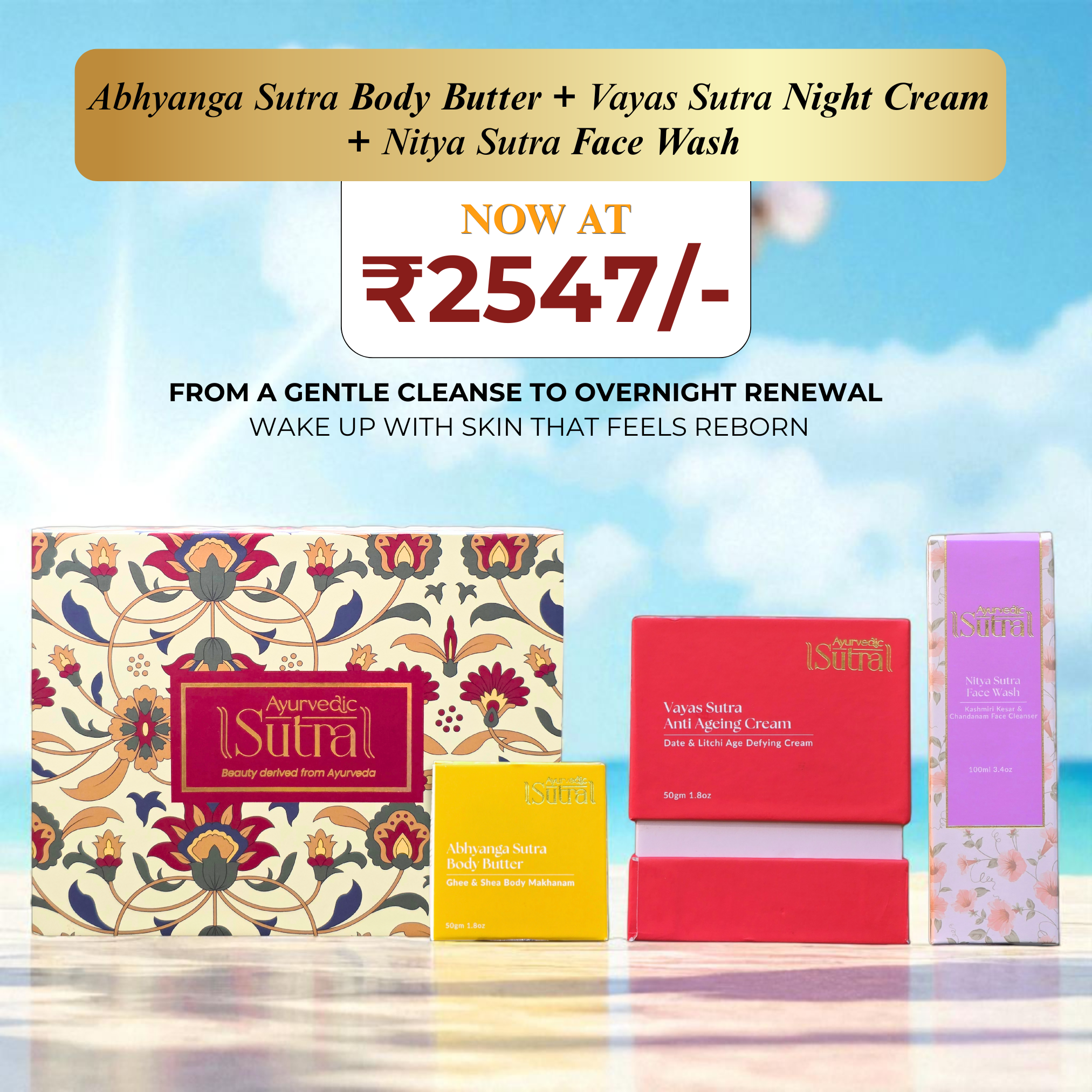 Ayurvedic Sutra luxury skincare gift set for special occasions