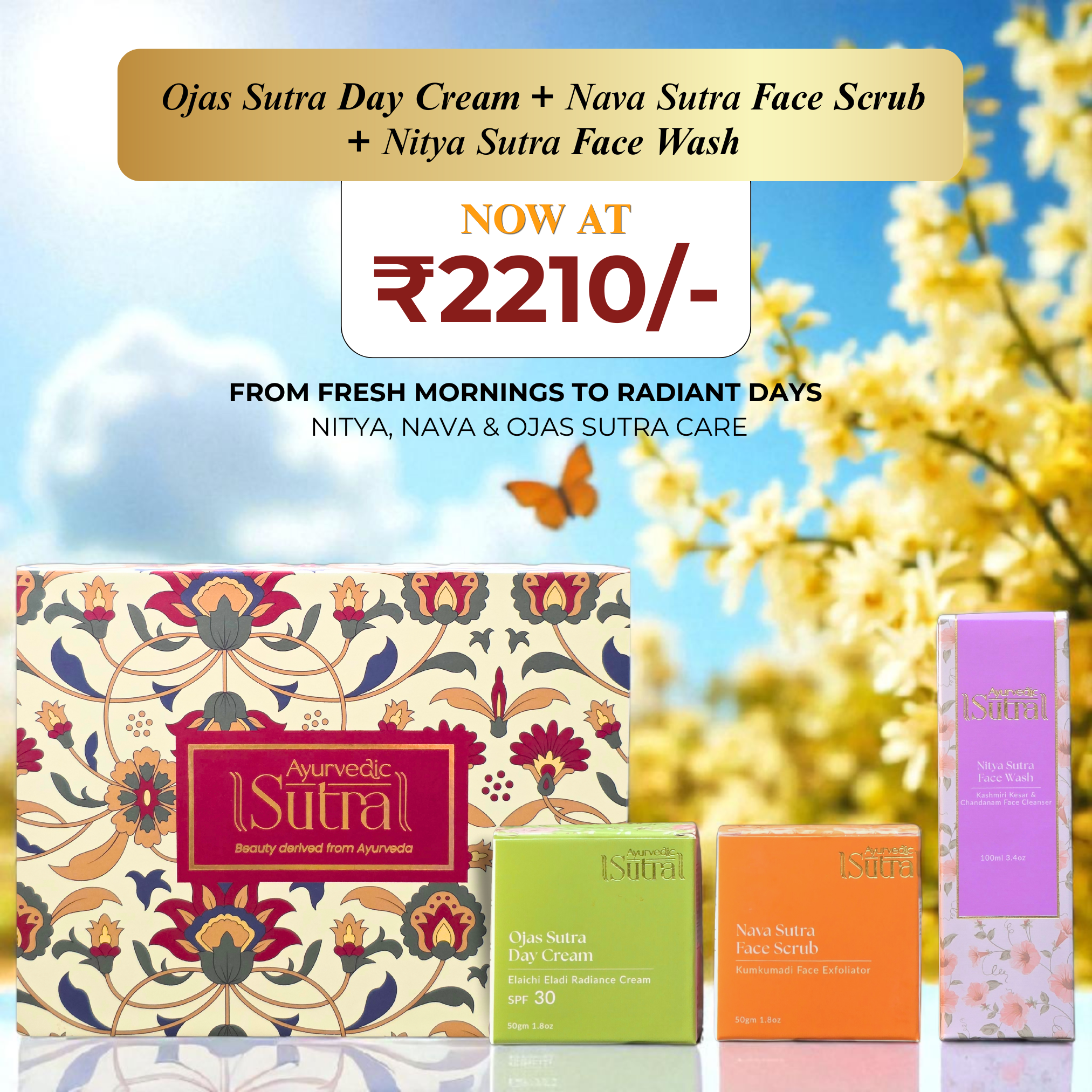Ayurvedic Sutra 3-in-1 gift hamper for glowing skin care