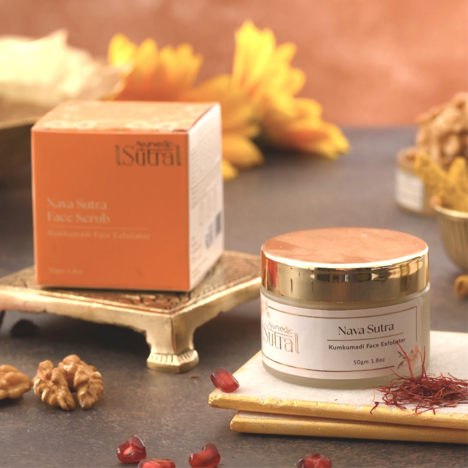 100 Natural Ayurvedic Face Scrub for Bright & Glowing Skin