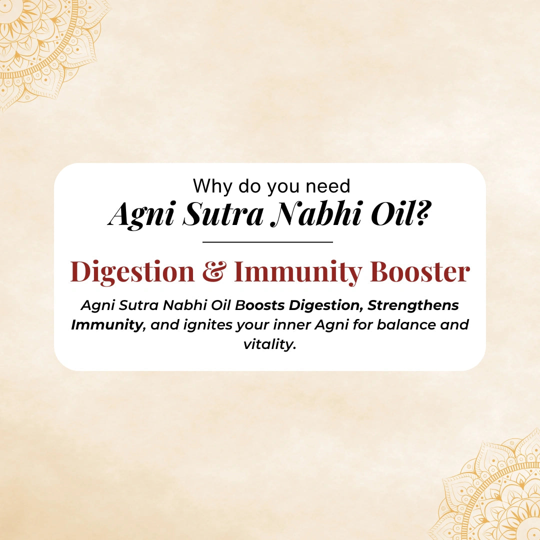 Digestion, Metabolism & Immunity – Agni Sutra Nabhi Oil, 30 ml