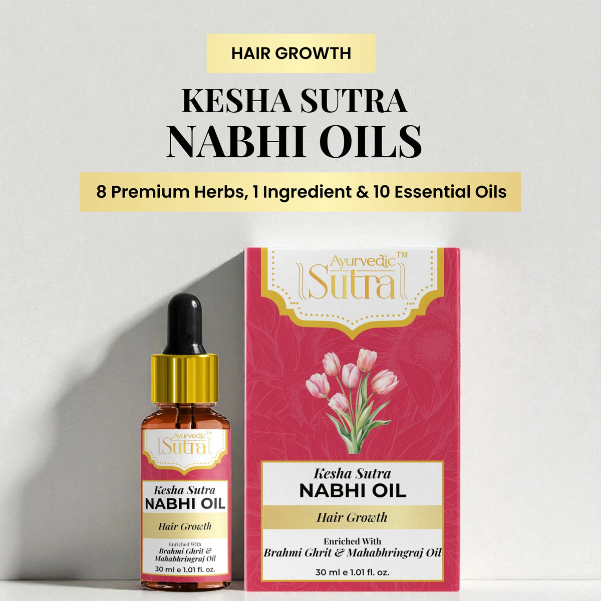 Hair Growth, Strength & Thickness – Kesha Sutra Nabhi Oil, 30 ml