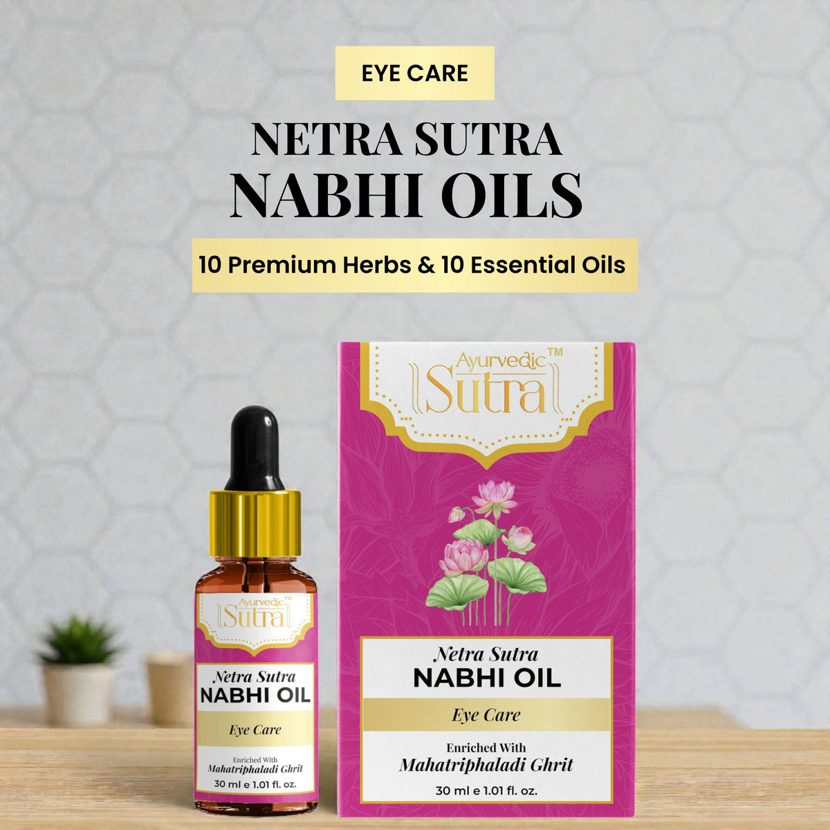 Eye Care & Visual Wellness – Netra Sutra Nabhi Oil, 30 ml